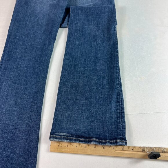 American Eagle Jeans Women 29x31* Low Rise Kick Boot Cut Blue Faded Denim Tag 6L - Picture 11 of 16